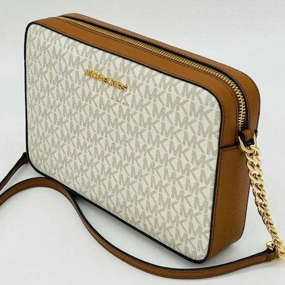 Michael Kors Large EW Crossbody Bag Vanilla - Picture 1 of 10